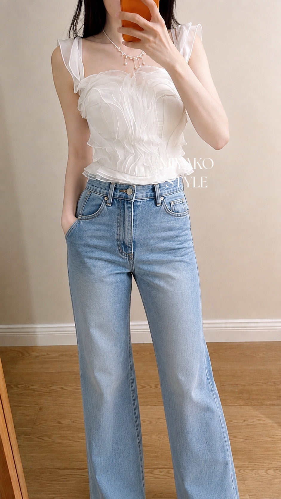 Angel ruffle crop top