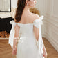 Aura Bow Mini Dress in White