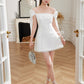 Aura Bow Mini Dress in White