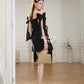Aura Bow Mini Dress in Black