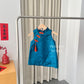 【龍華富貴】 Royal Cheongsam little girl dress in Peacock blue 孔雀蓝 (女童连衣裙)