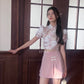 【凤华绝代】Phoenix cheongsam short blouse in pink 粉色 (直扣上衣only)