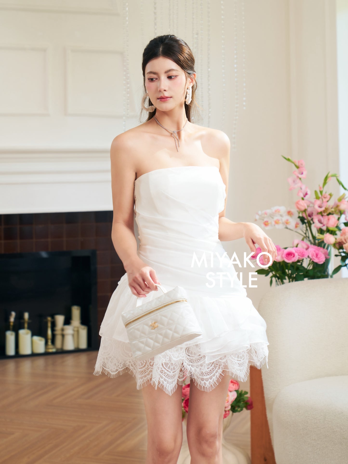 White Swan Lace Layer Dress