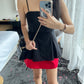 Victoria Mini Short Skirt in Red