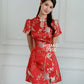 【福星高照】Fú Cheongsam Slim Dress in Red 女装修身连身裙