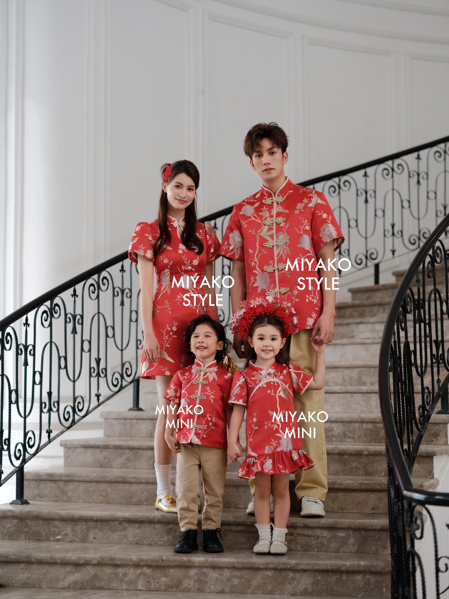 【福星高照】Fú Cheongsam Slim Dress in Red 女装修身连身裙