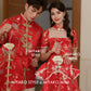 【福星高照】Fú Cheongsam Shift Dress in Red 娃娃款