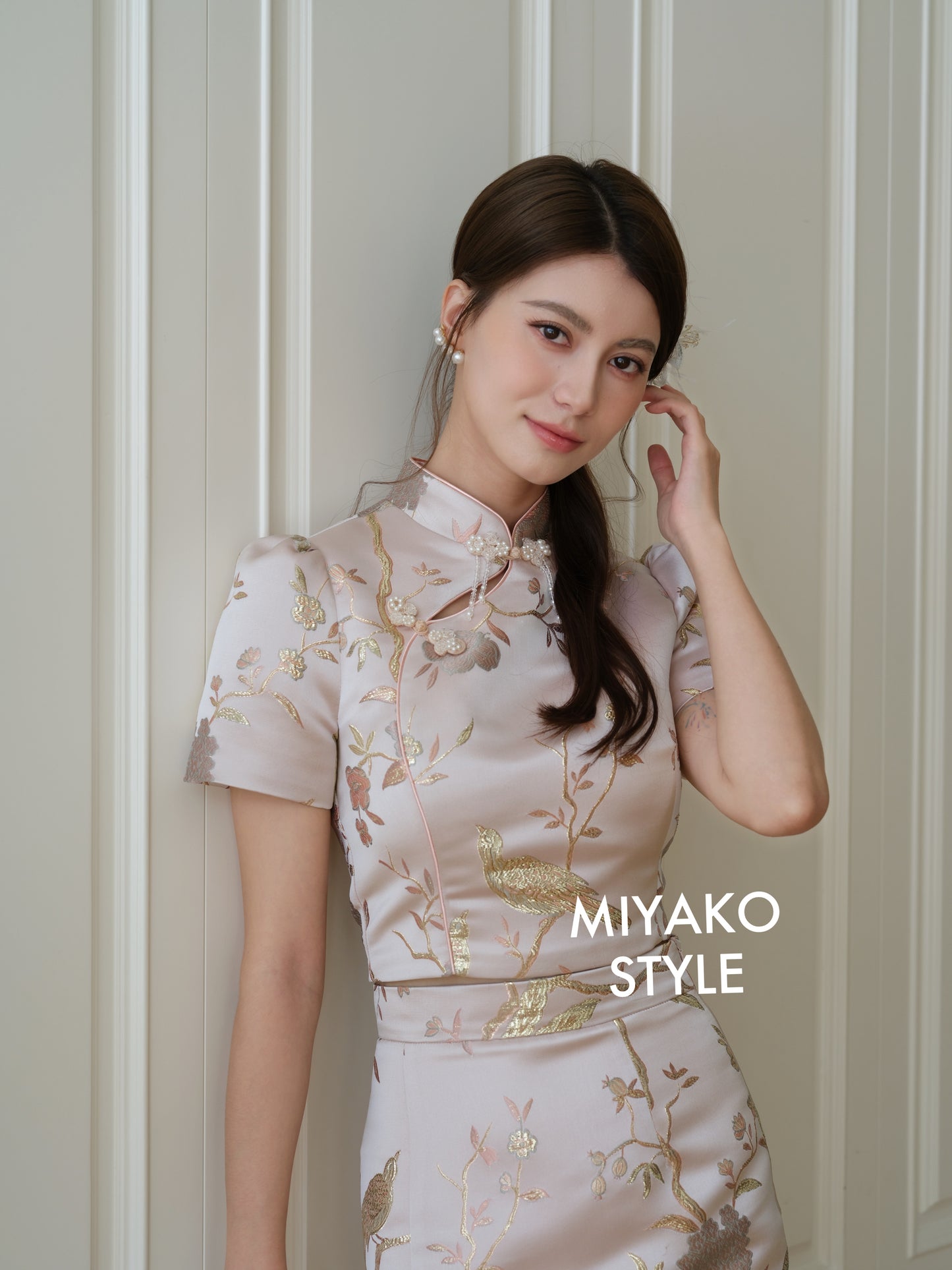 【鸟语花香】Spring Cheongsam Crop Top (上衣TOP ONLY)