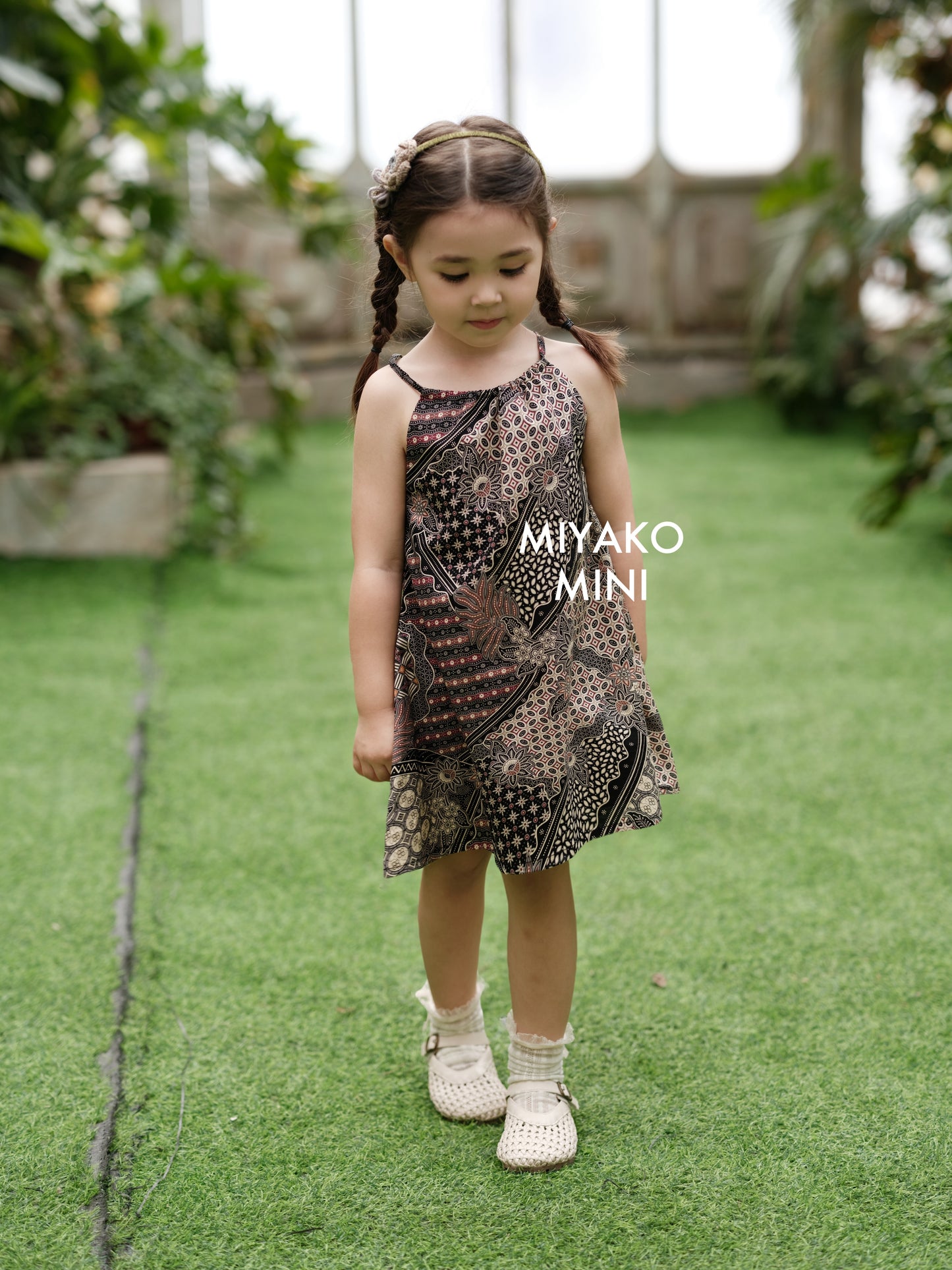 Batik Girl Dress in Cocoa