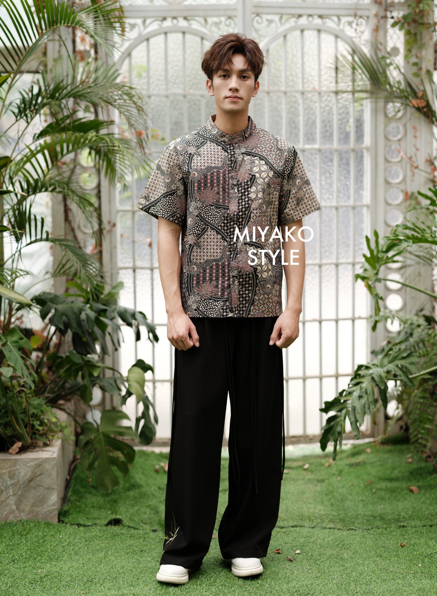 Batik Men Suit in Cocoa