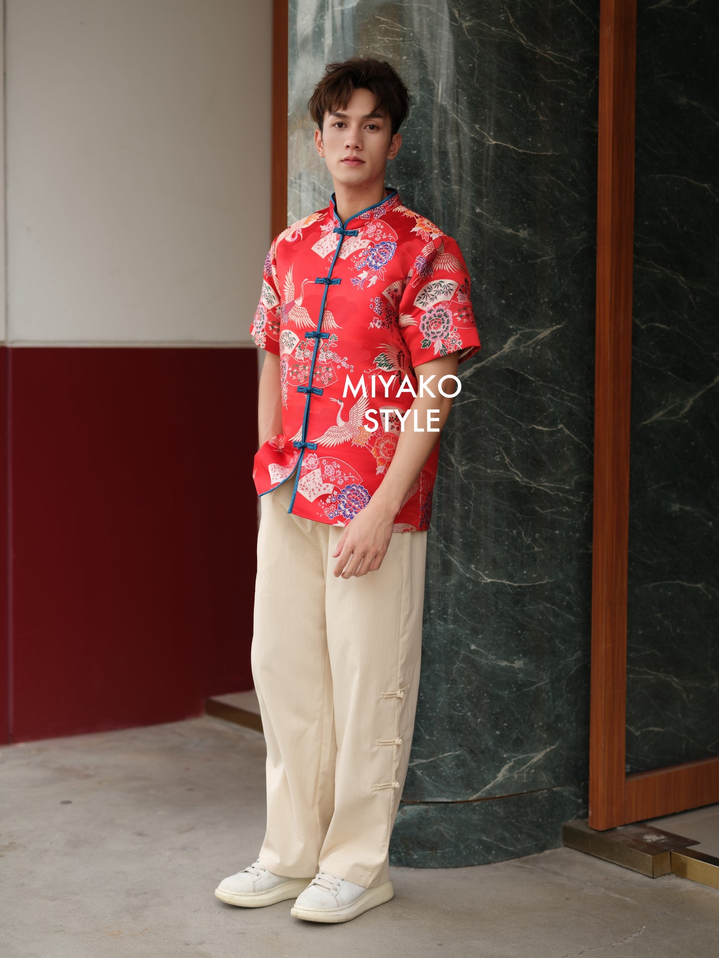 【福来运转】CNY Cheongsam Men Suit in Red 男唐装