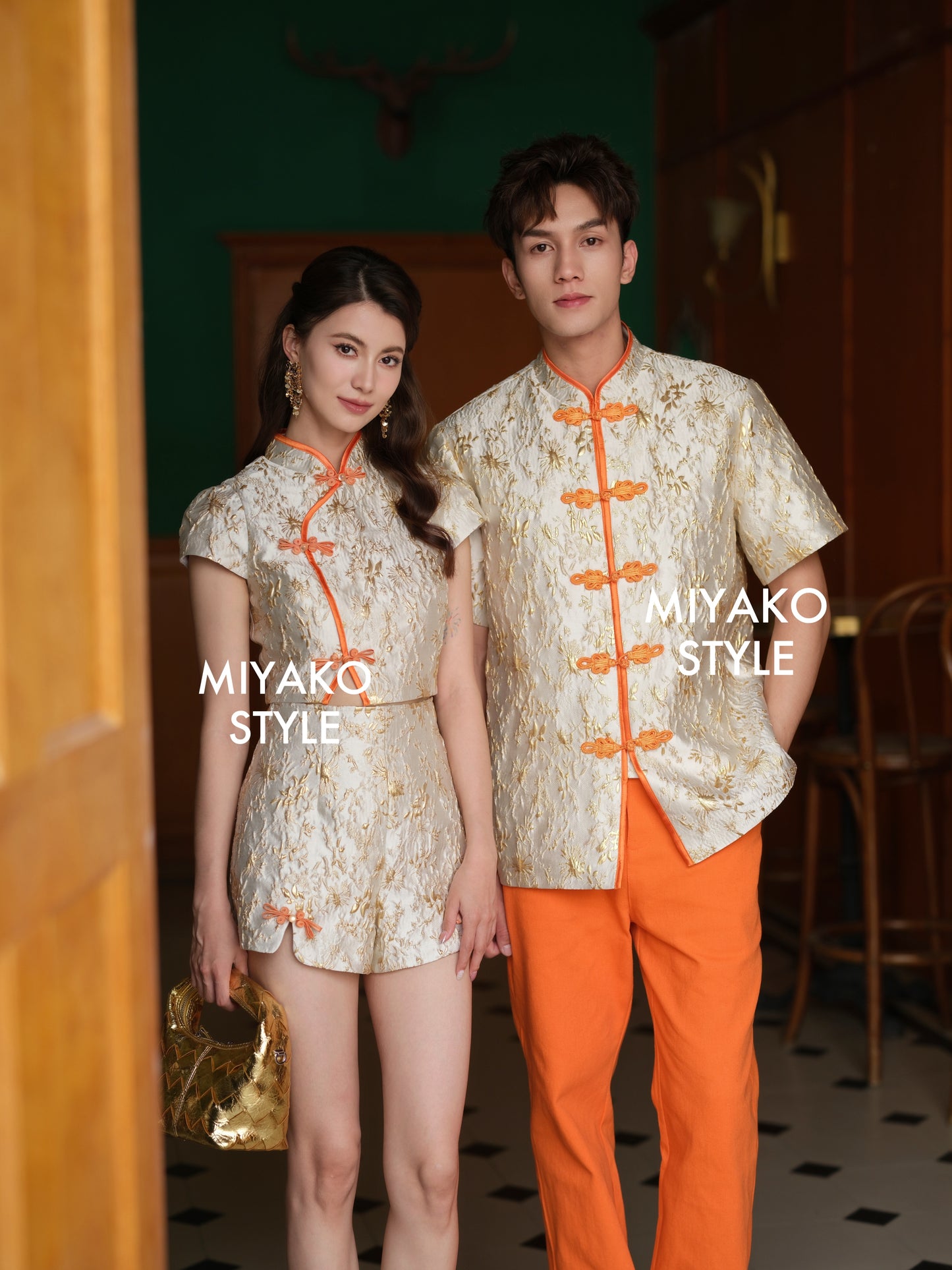 【金玉满堂】Gold Cheongsam Men Suit 男唐装