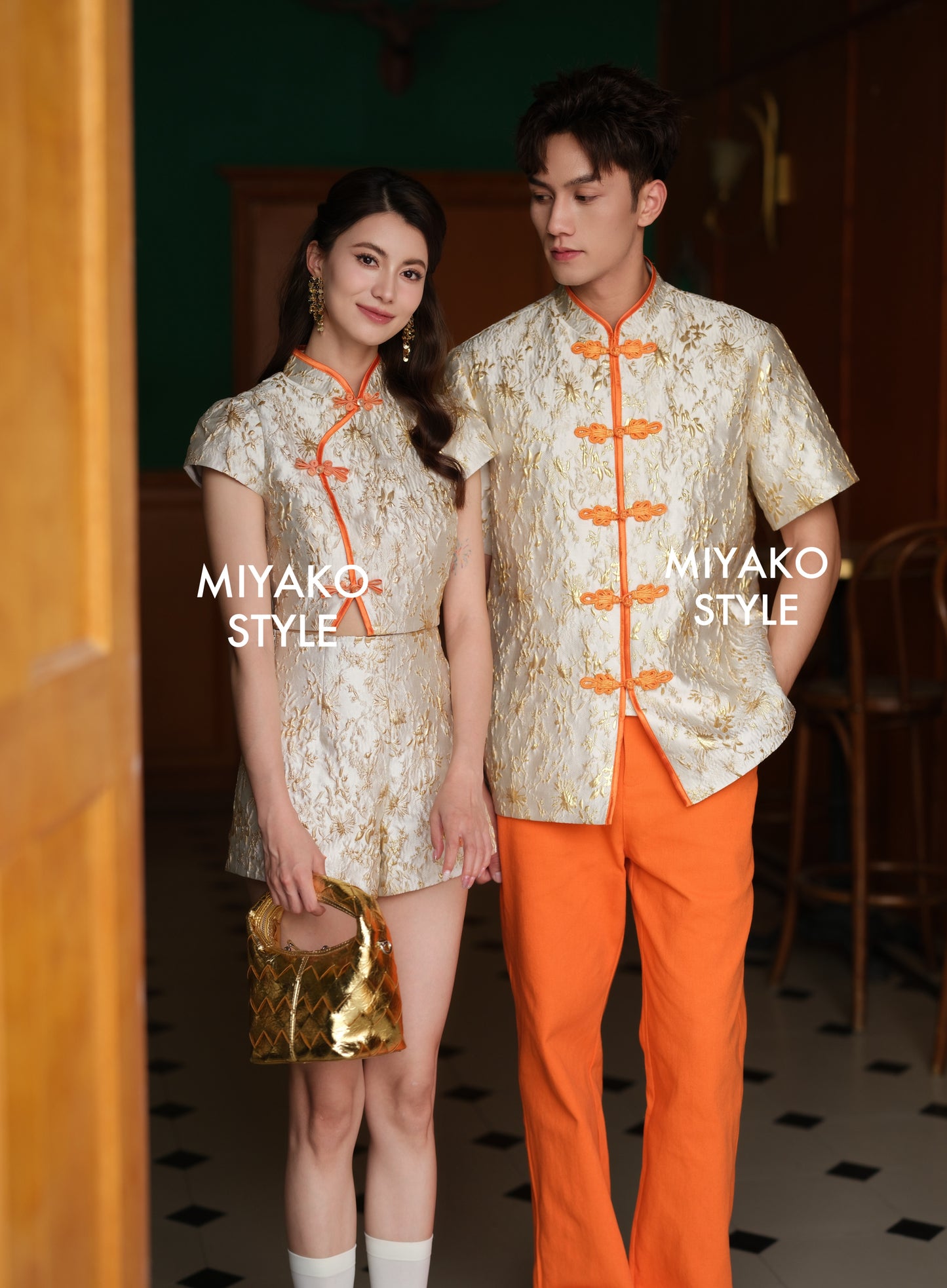 【金玉满堂】Gold Cheongsam Men Suit 男唐装