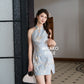 【花开富贵】Rich Cheongsam Halter/ Off Shoulder Dress 挂脖女装连身裙 袖子可拆卸