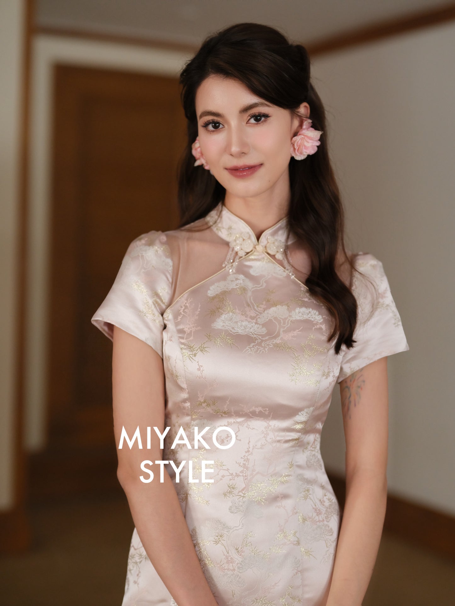 【一见倾心】Stella Cheongsam Dress in Pink 粉色女装连身裙