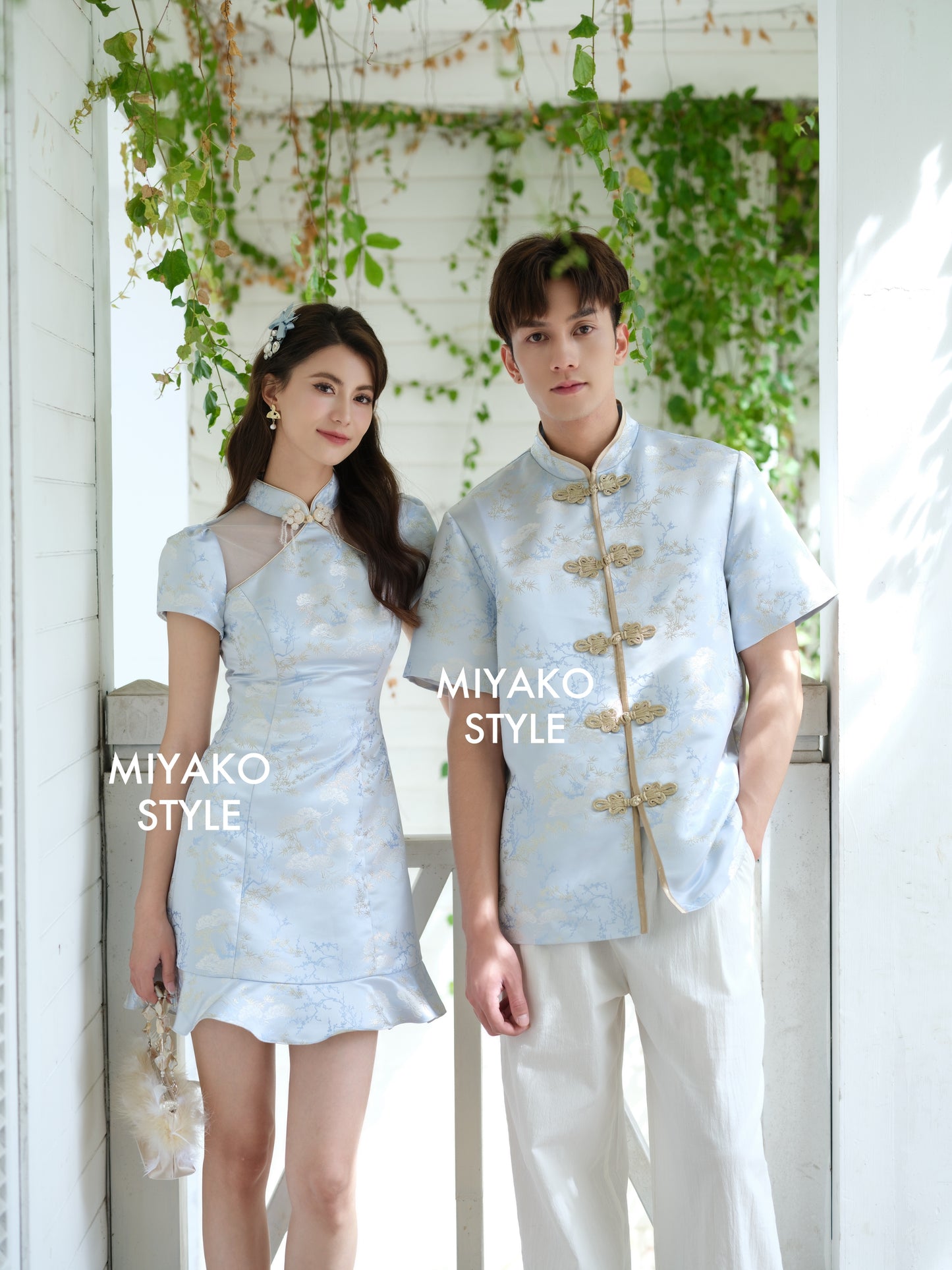 【一见倾心】Stella Cheongsam Men Suit in Blue 蓝色男唐装