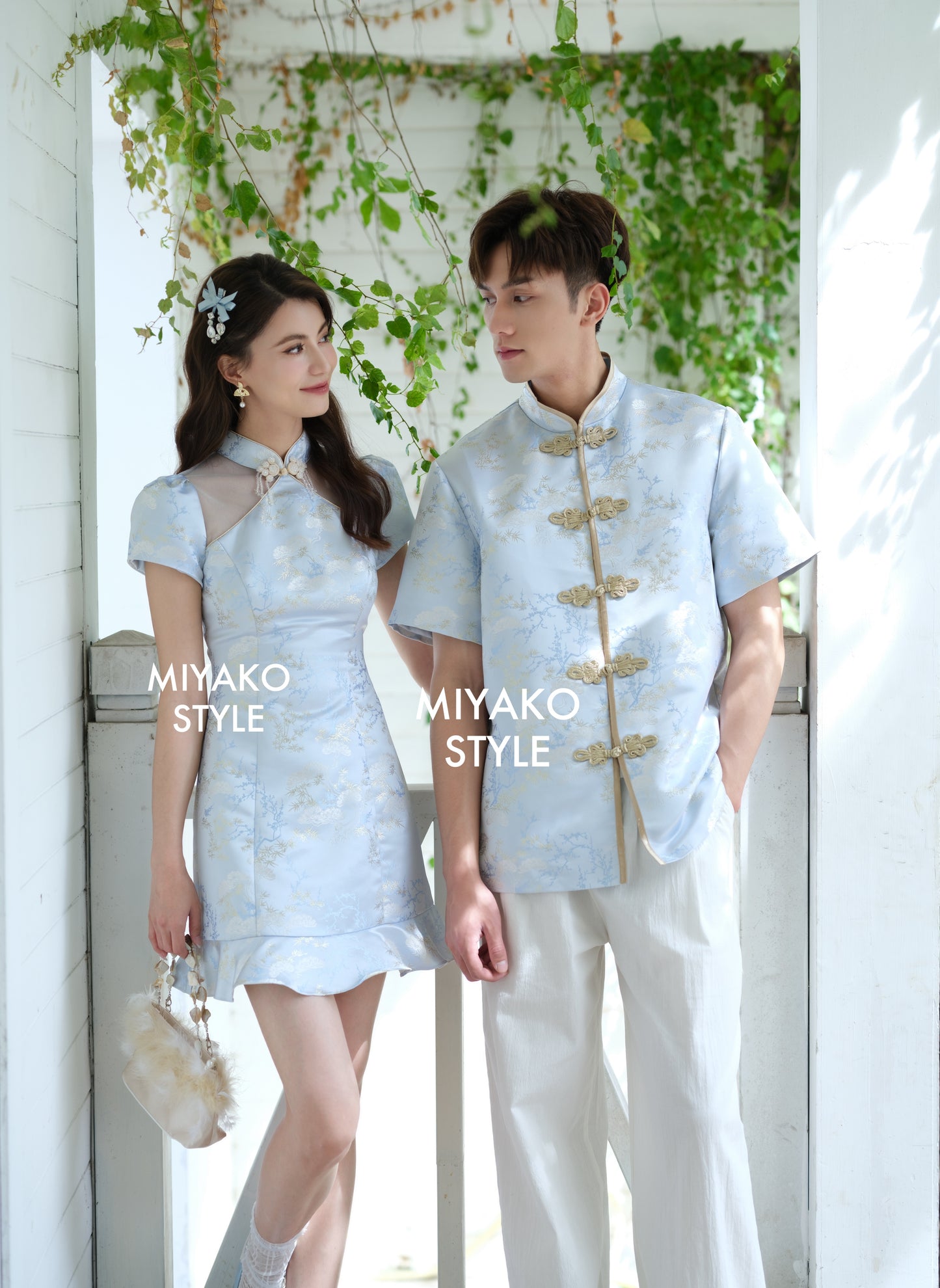 【一见倾心】Stella Cheongsam Men Suit in Blue 蓝色男唐装