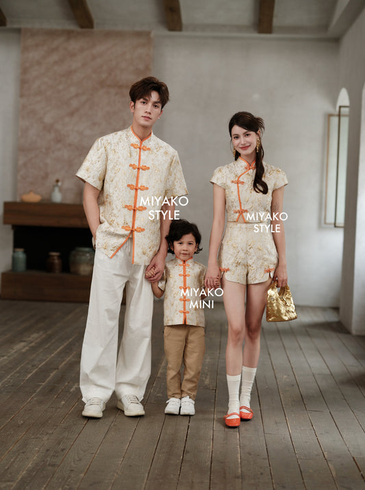 【金玉满堂】Gold Cheongsam Boy Suit 小男孩唐装