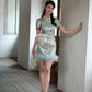 【星光熠熠】Glimmer Cheongsam Skirt in Green (绿色裙子SKIRT ONLY)