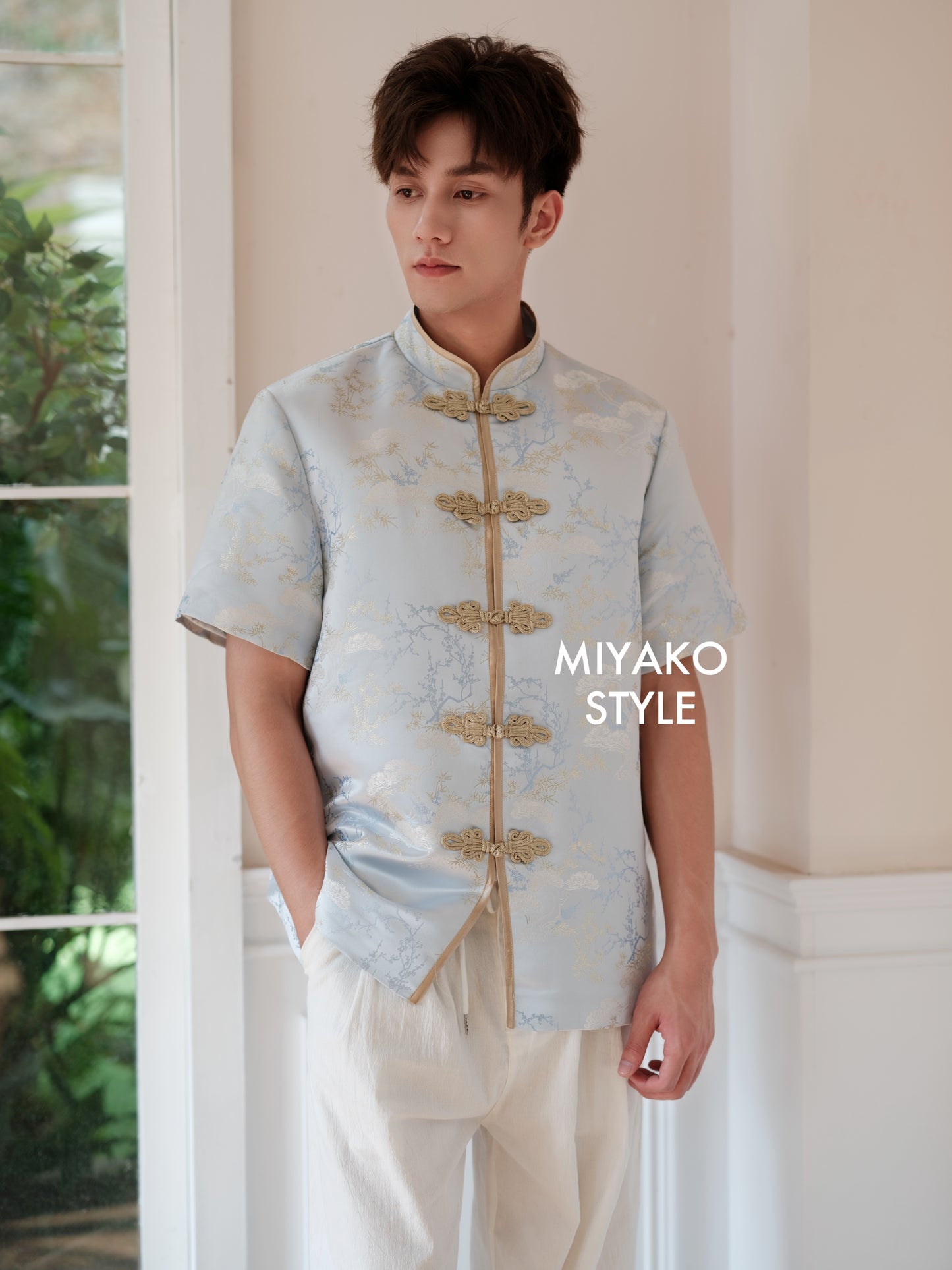 【一见倾心】Stella Cheongsam Men Suit in Blue 蓝色男唐装