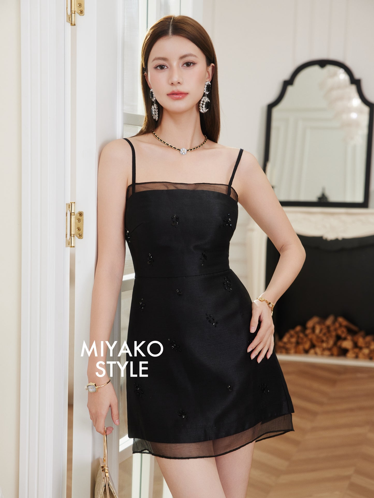 Luna Mini Dress in black
