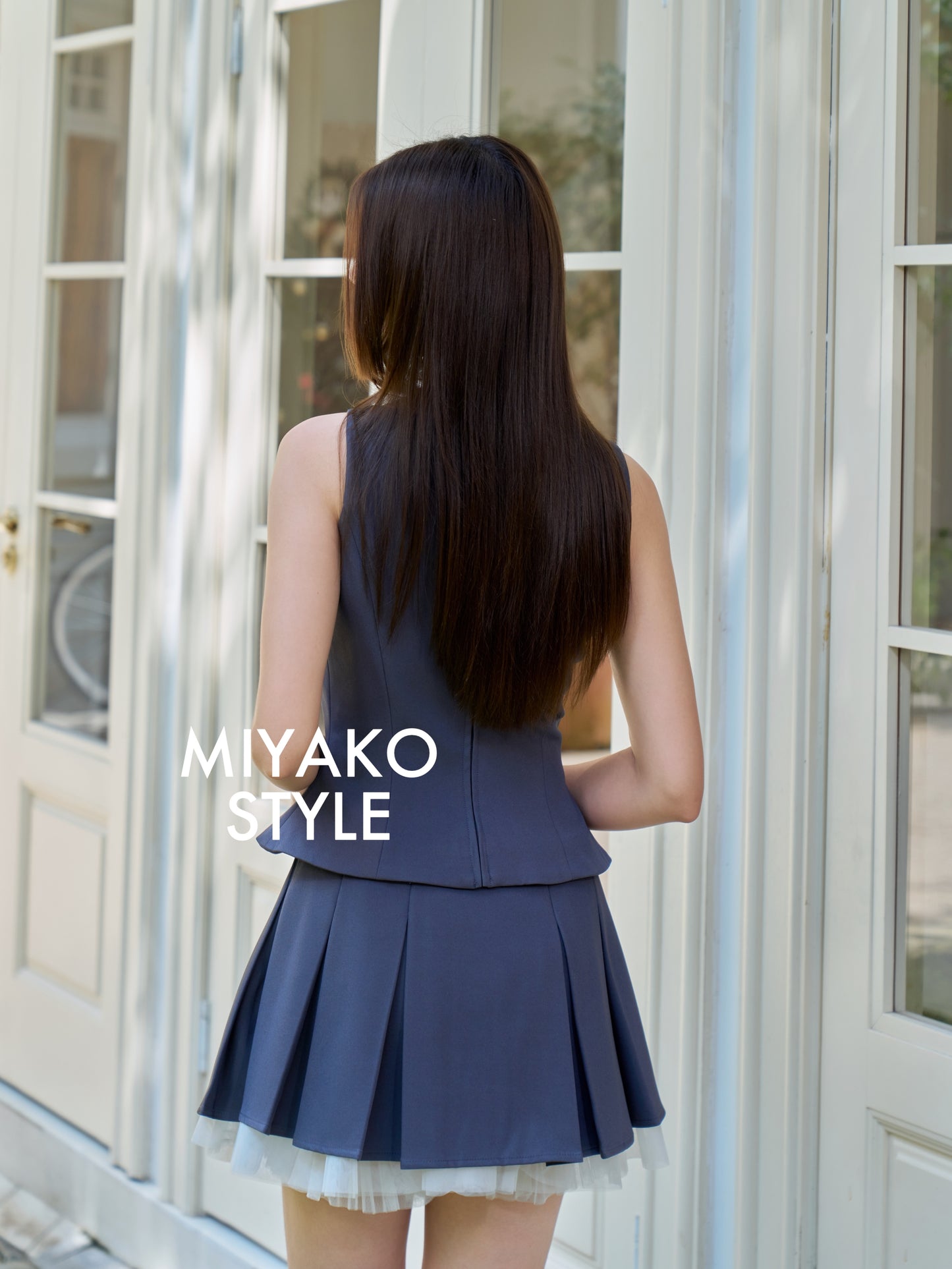 Miu Mini Skirt in Grey