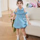 Denim Premium Detachable Sleeve Girl Dress