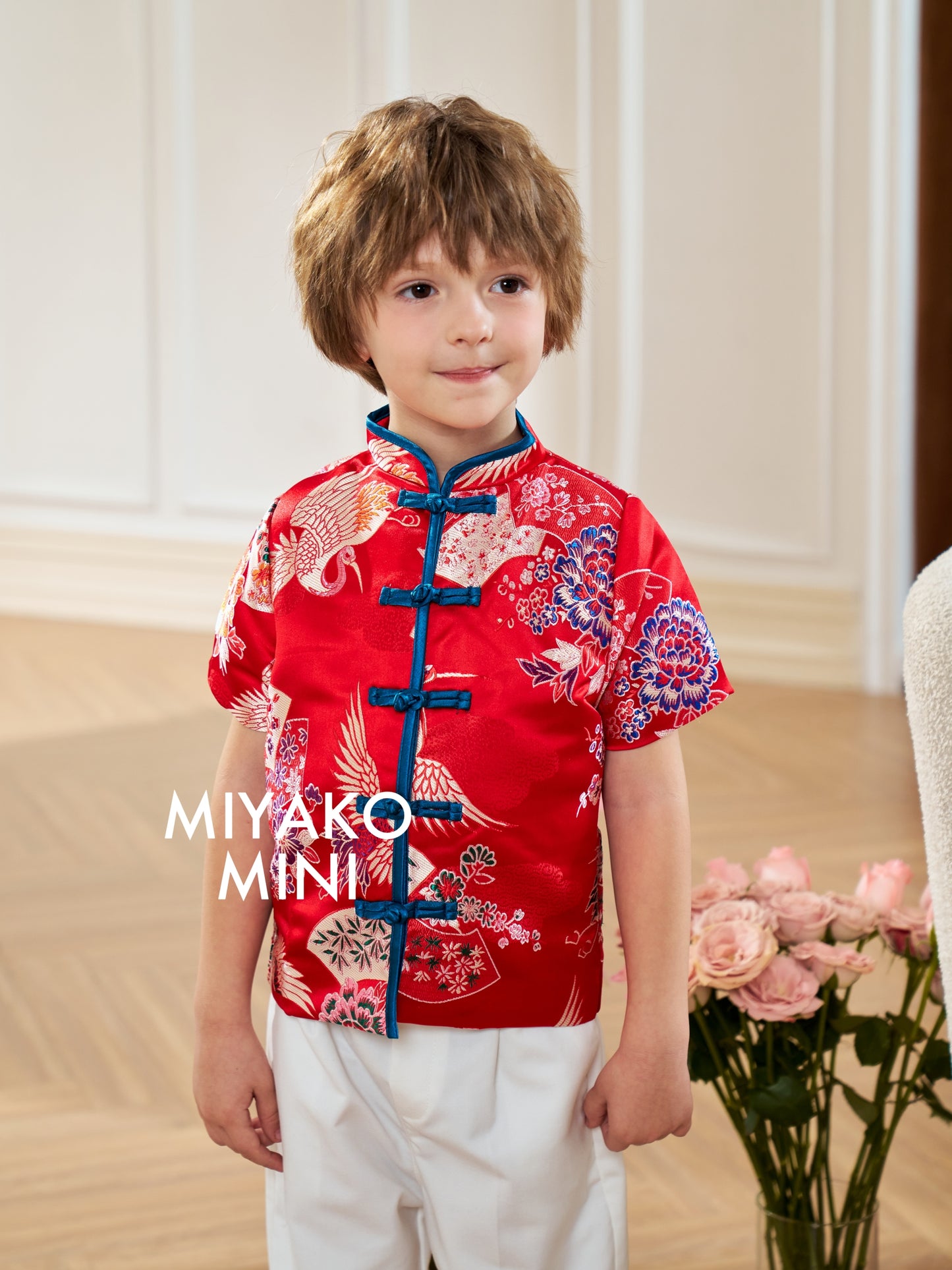 【福来运转】CNY Cheongsam Boy Suit in Red 小男孩唐装
