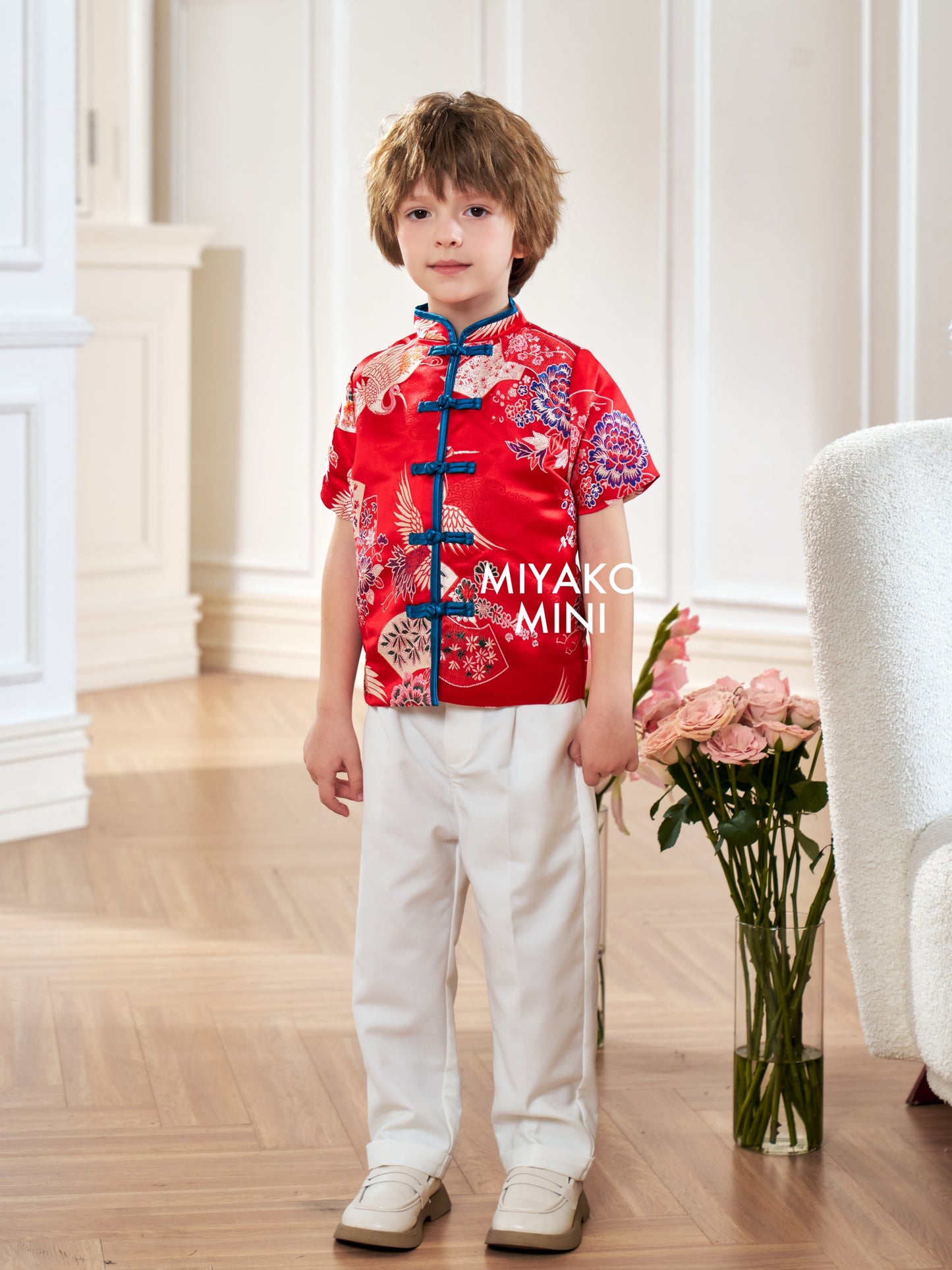【福来运转】CNY Cheongsam Boy Suit in Red 小男孩唐装