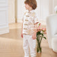 【孔雀开屏】Feather Cheongsam Little Boy Suit in Pink 香槟粉小男孩唐装