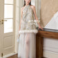 【万事如亿】Billionaire Detachable Sleeve Halter Dress in Ash Beige 米灰色女装挂脖连身裙