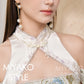 【万事如亿】Billionaire Embroidered Padded & Detachable Sleeve Mini Cheongsam Dress in Ash Beige 米灰色女装短款