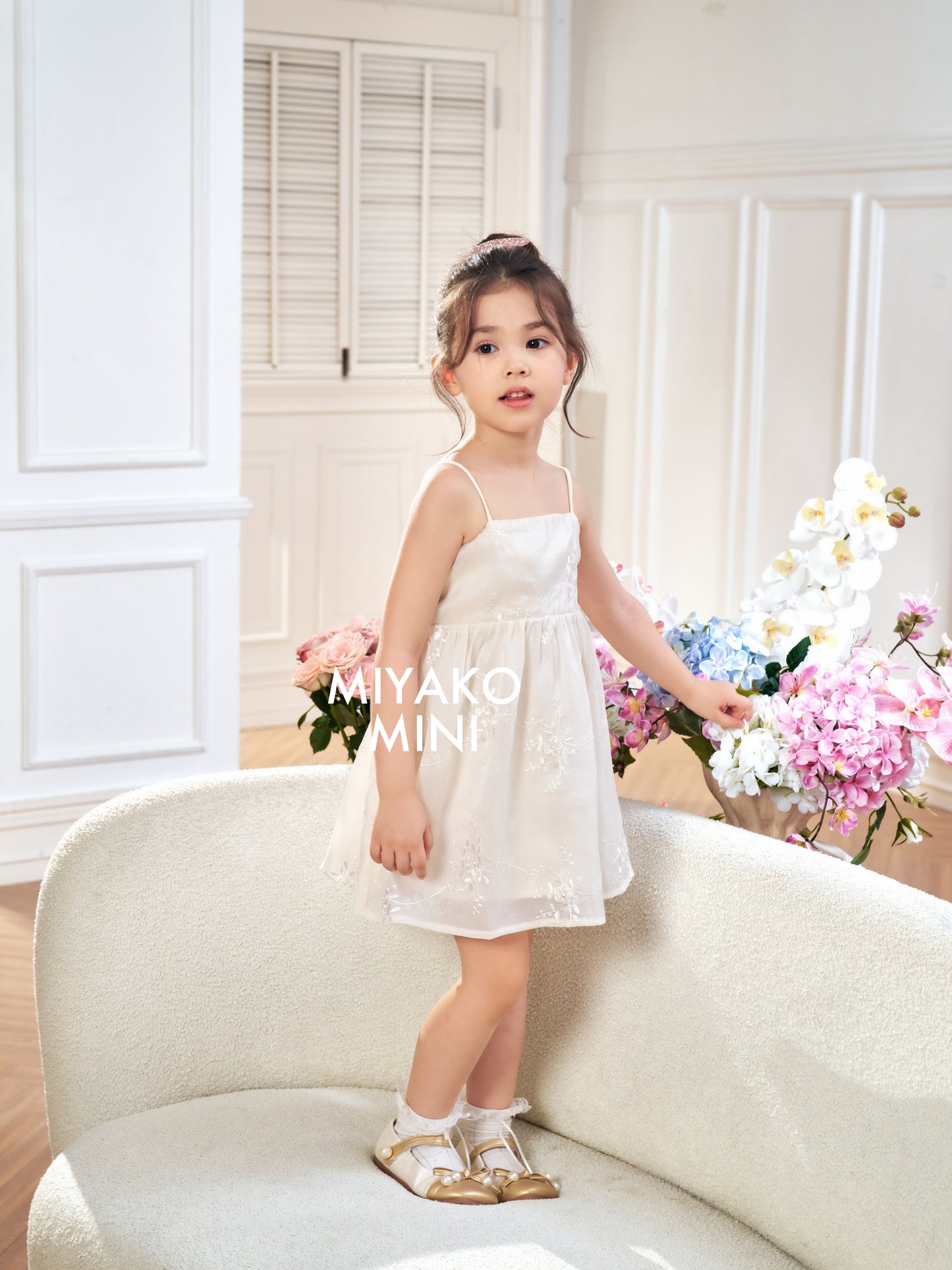 【星语心愿】Starry Wish Little Girl Dress in White小女孩连身裙