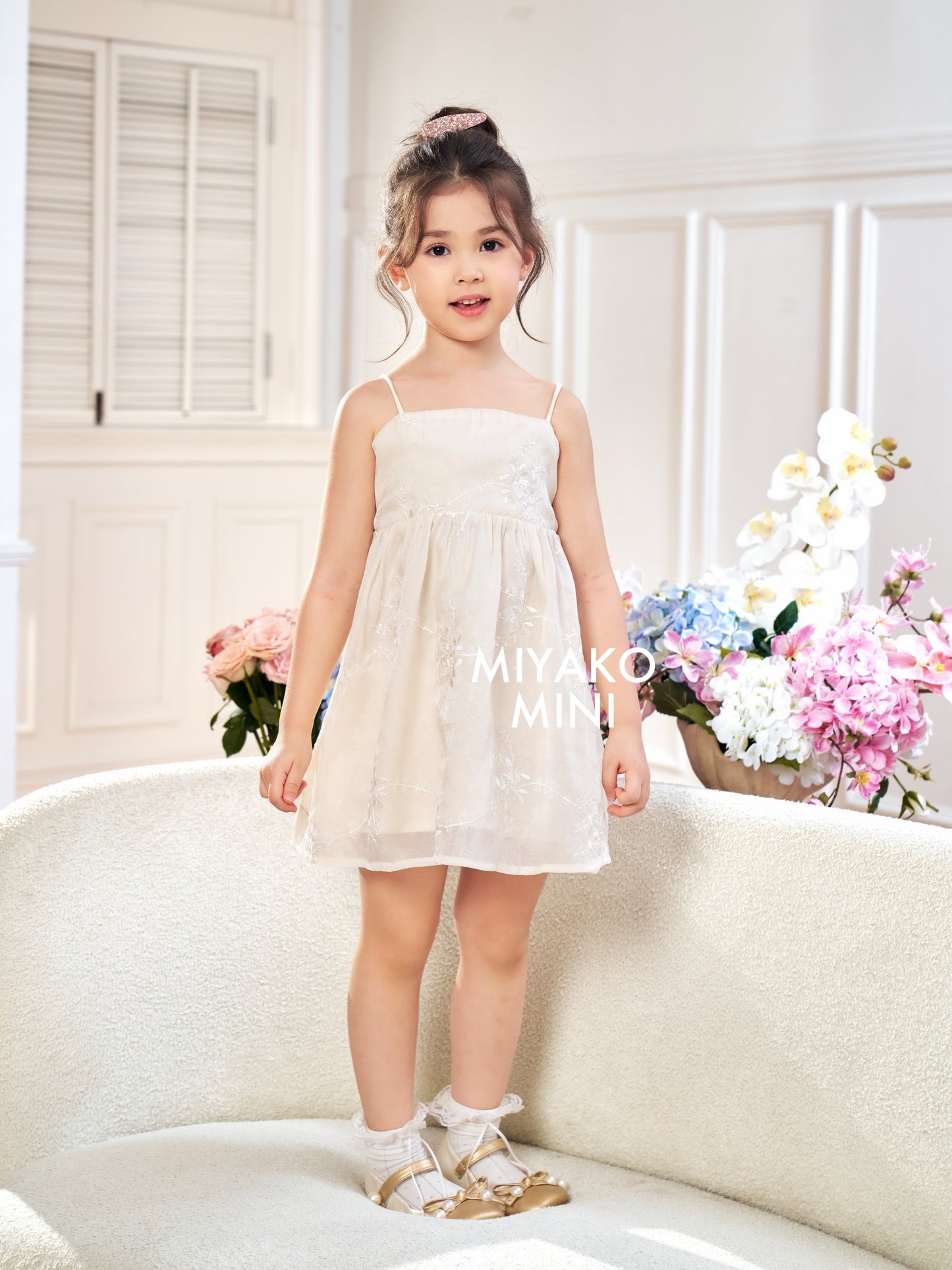 【星语心愿】Starry Wish Little Girl Dress in White小女孩连身裙