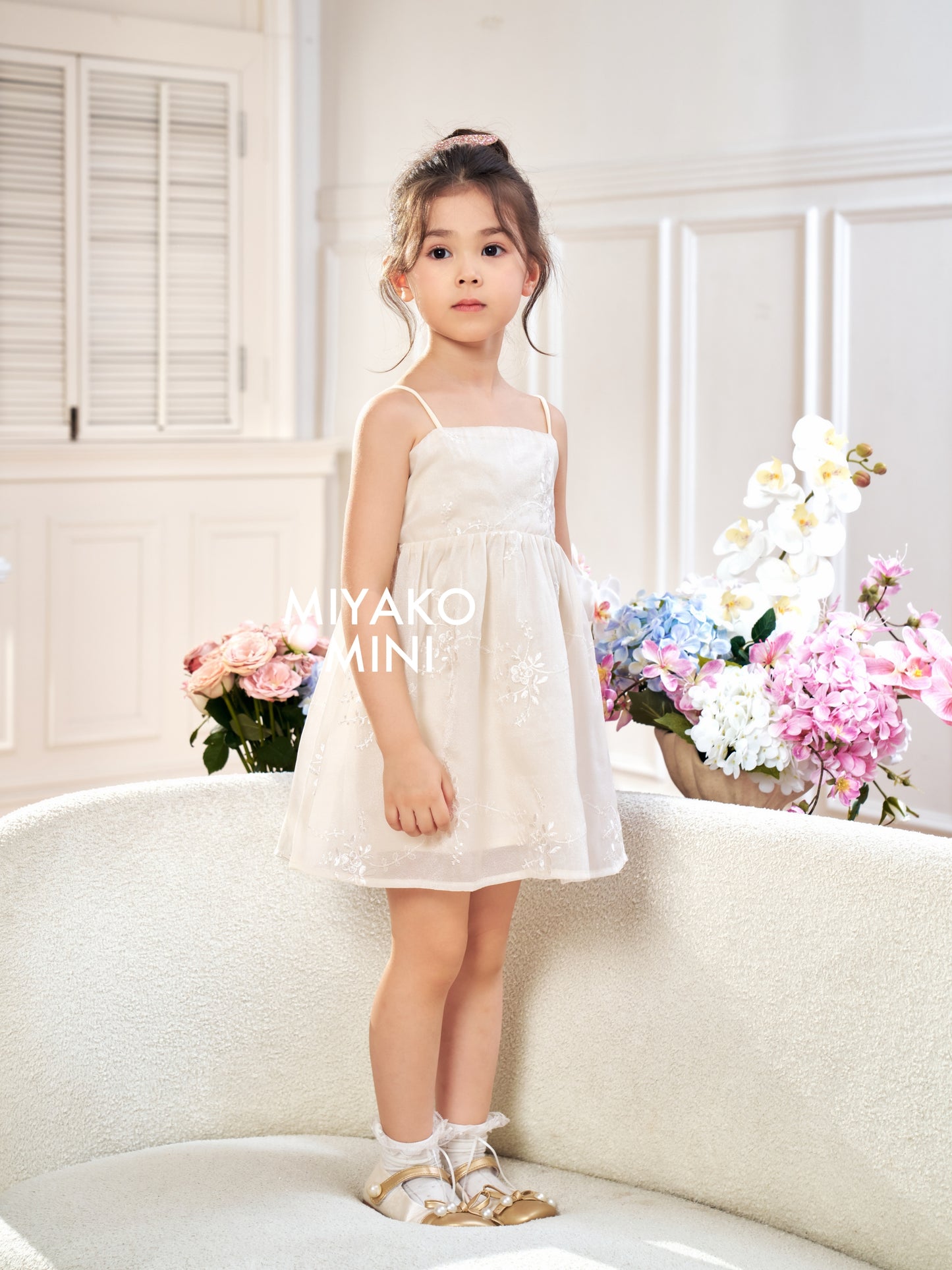 【星语心愿】Starry Wish Little Girl Dress in White小女孩连身裙