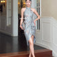 【万事如亿】Billionaire Padded & Detachable Sleeve Midi Cheongsam Dress in Sea Blue 绿蓝色女装长款