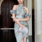 【万事如亿】Billionaire Padded & Detachable Sleeve Midi Cheongsam Dress in Sea Blue 绿蓝色女装长款