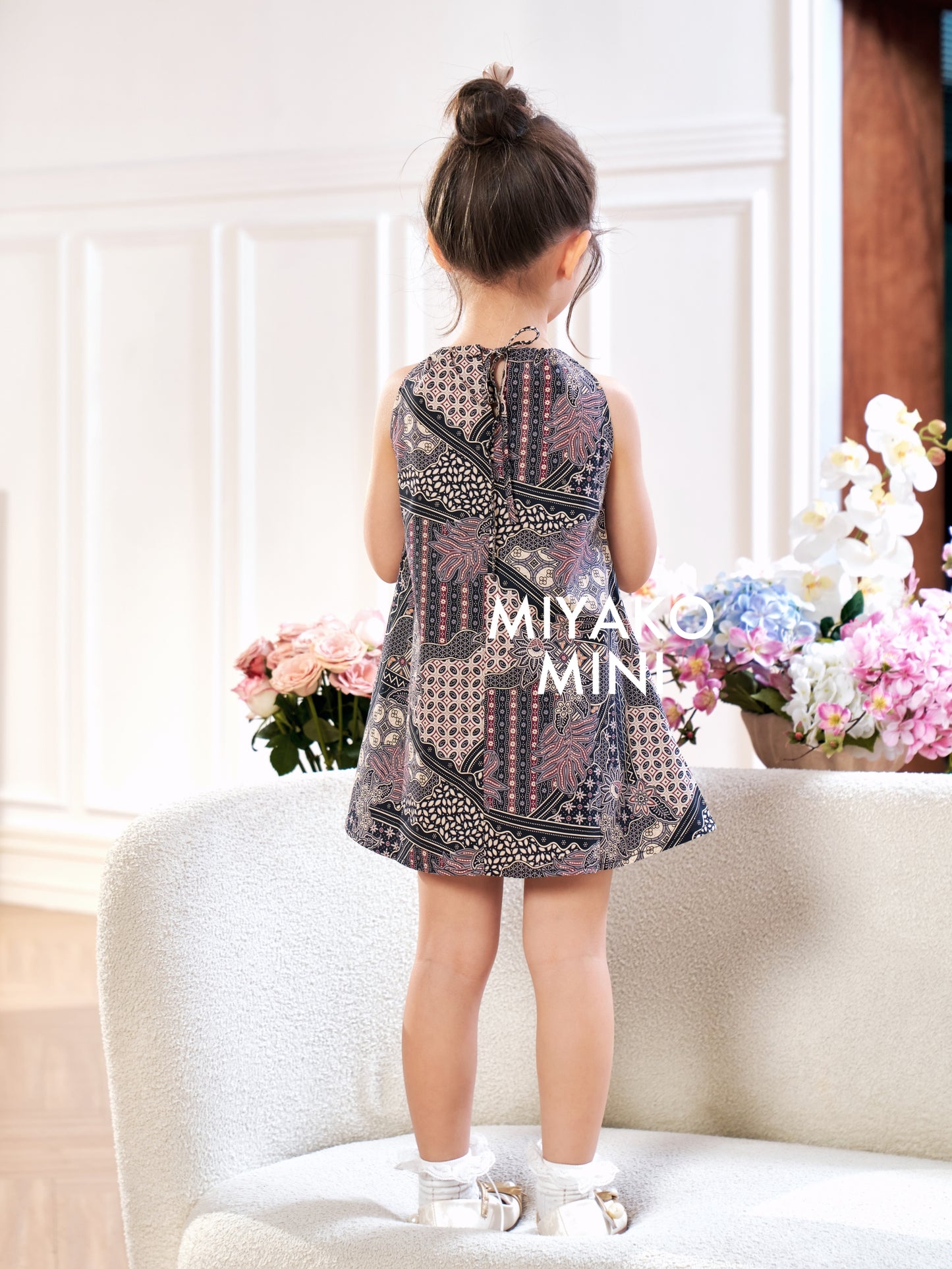 Batik Girl Dress in Cocoa