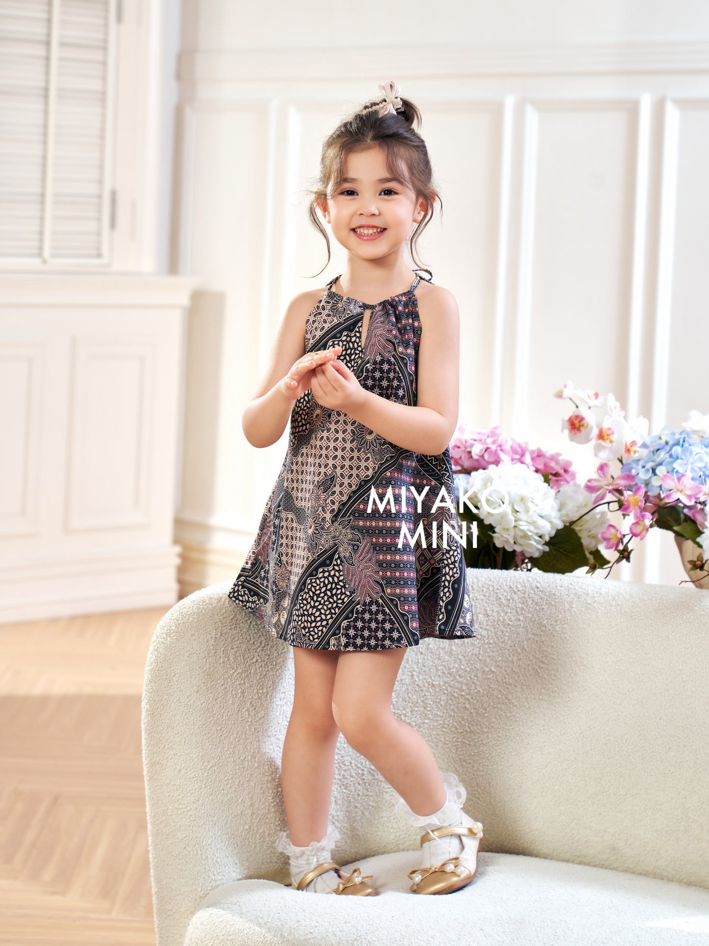 Batik Girl Dress in Cocoa