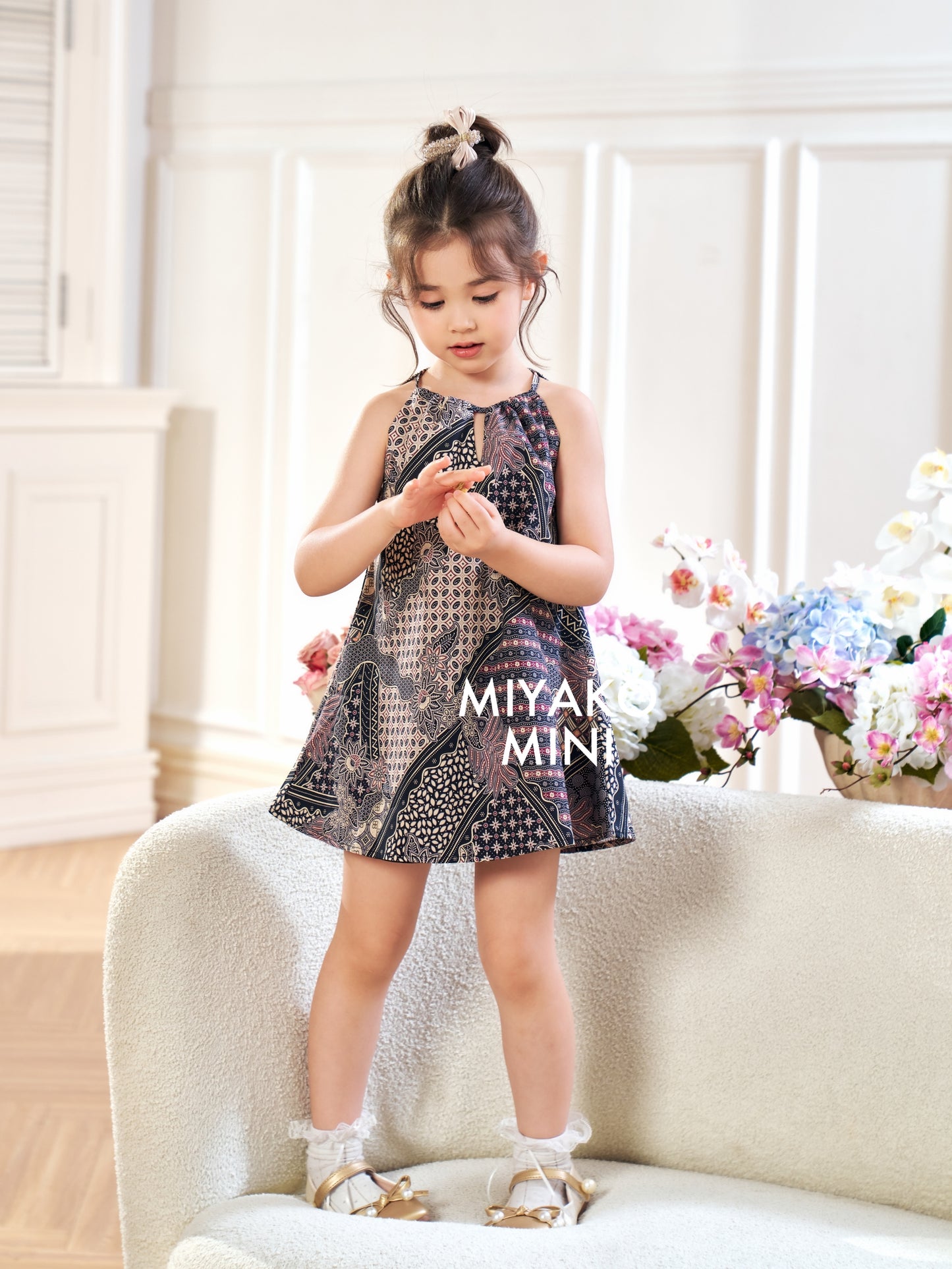 Batik Girl Dress in Cocoa