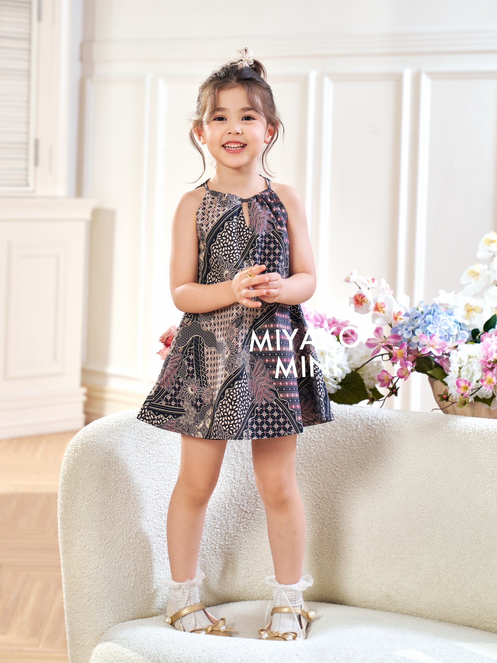 fashion high end dress Batik Girl Dress in Cocoa – Miyako Style Online Fashion