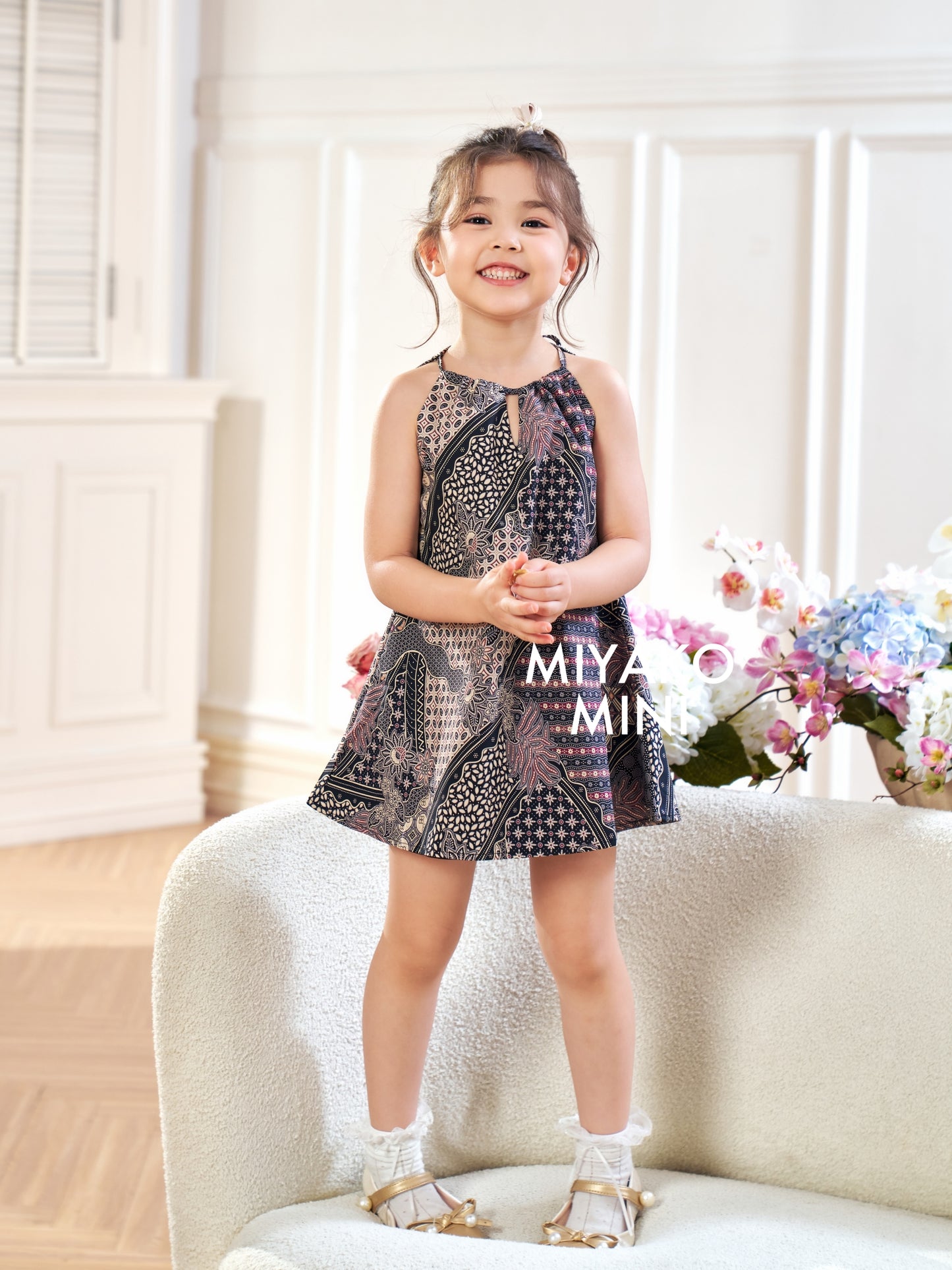 Batik Girl Dress in Cocoa