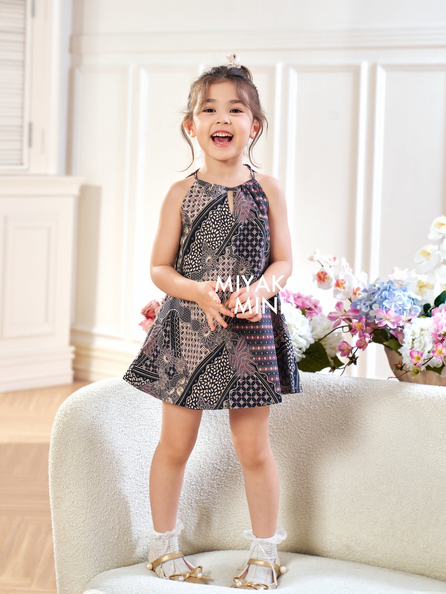 Batik Girl Dress in Cocoa