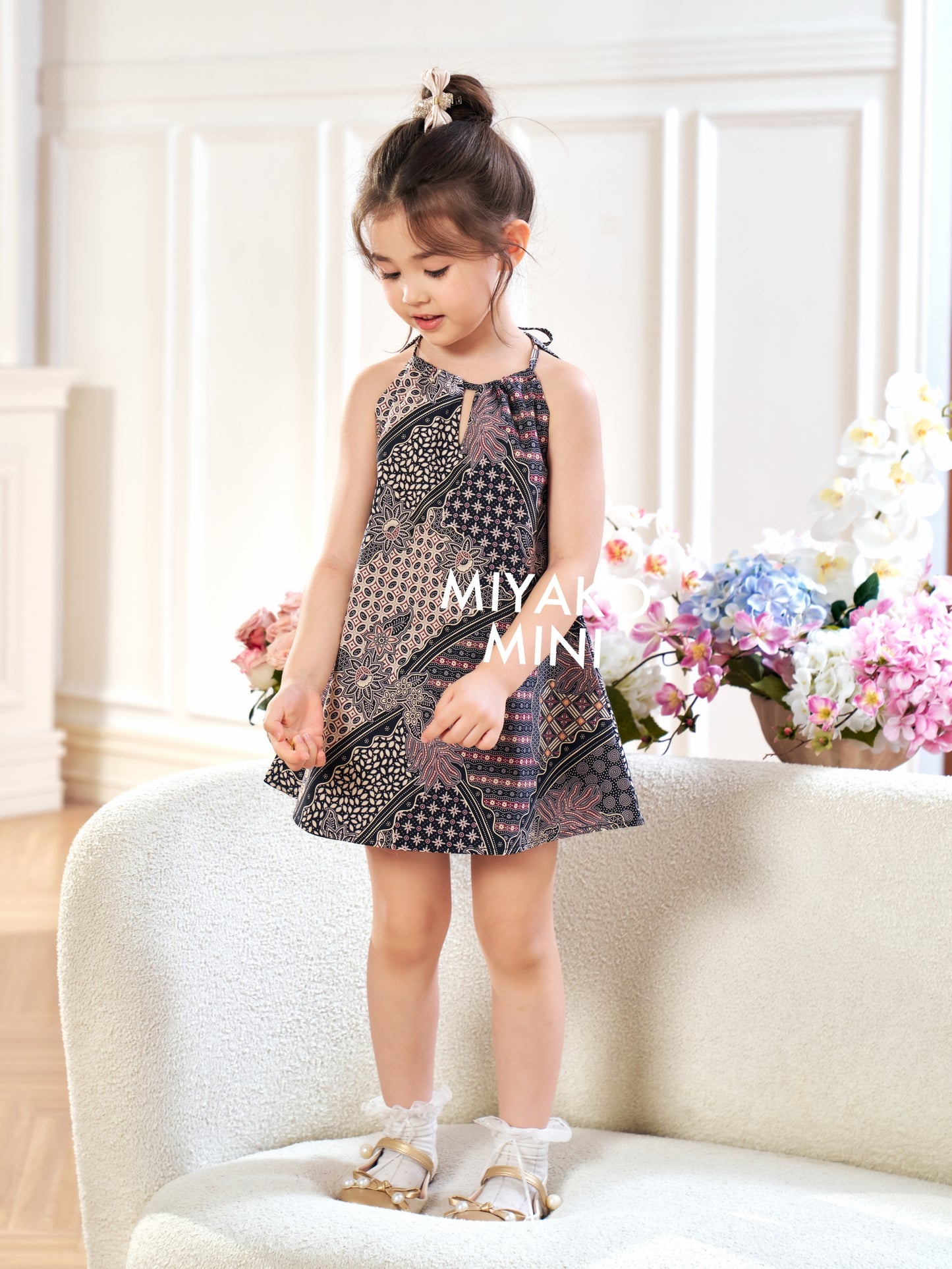 Batik Girl Dress in Cocoa