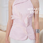 Rosy 3D Halter Top in Pink