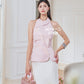 Rosy 3D Halter Top in Pink