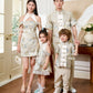 【万事如亿】Billionaire Embroidered Padded & Detachable Sleeve Mini Cheongsam Dress in Ash Beige 米灰色女装短款