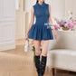 Denim Chic Mini Romper Dress