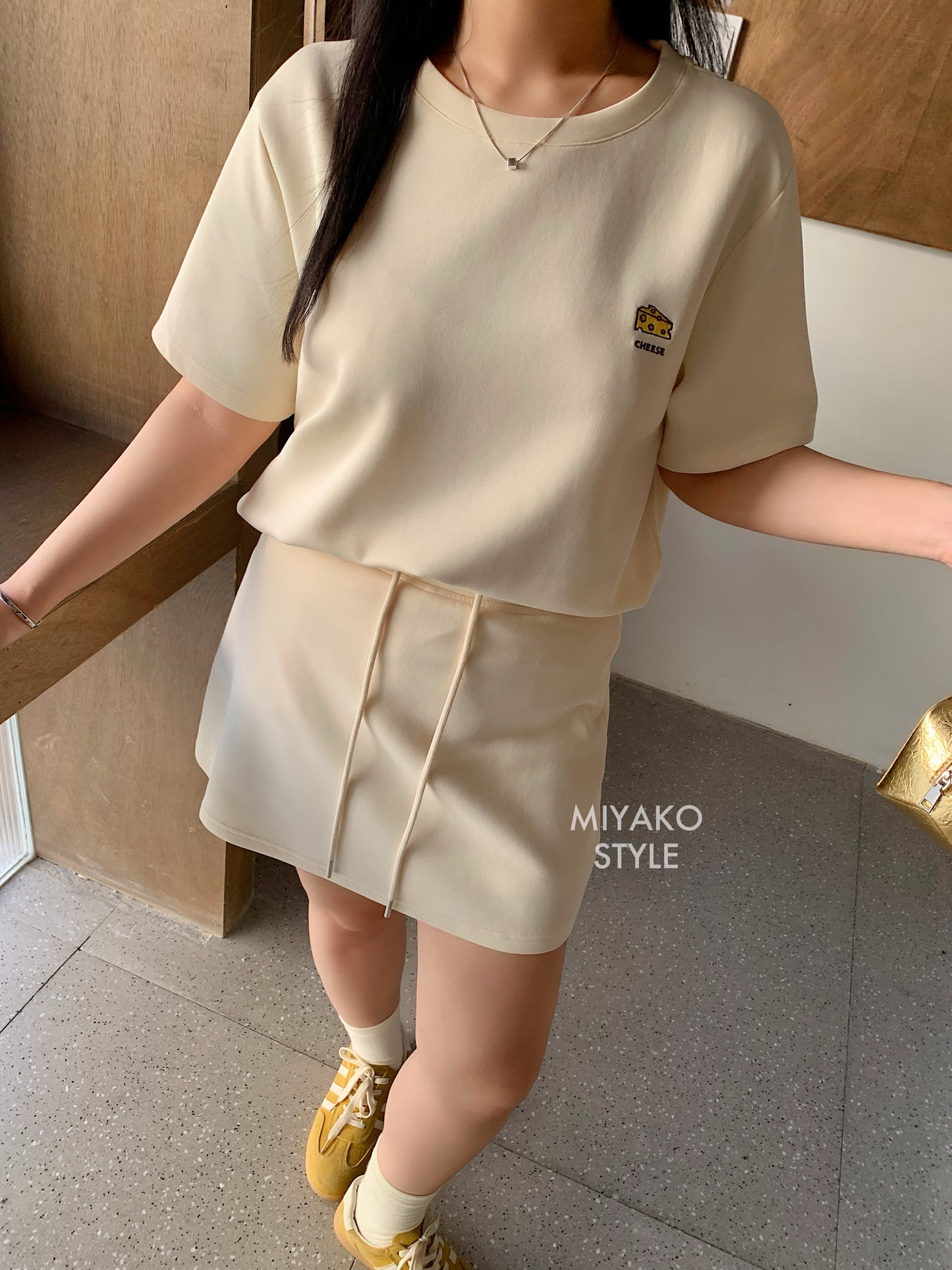 Cheese Mini Skirt in Yellow 黃色短裙