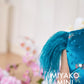 【孔雀开屏】Feather Cheongsam Little Girl Dress in Blue 孔雀蓝小女孩连身裙